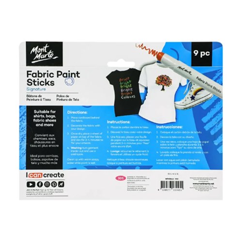 MONT MARTE FABRIC PAINT STICKS 9 Piece(1)